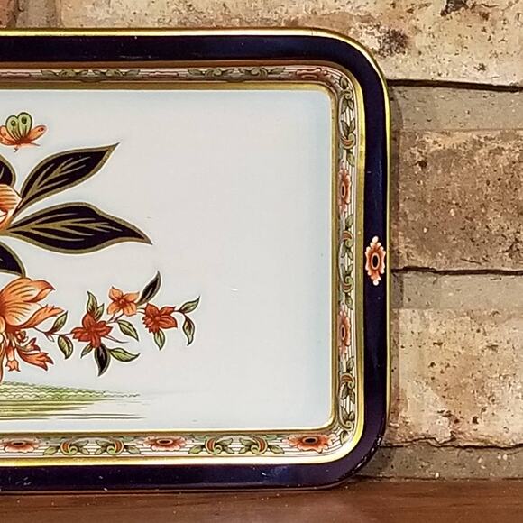 4 Vintage Serving Trays, Daher Ware Rectangle Floral, TV Lap Tray - Picture 6 of 8